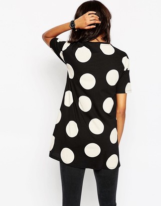 ASOS Oversized Spot Tunic With Side Splits
