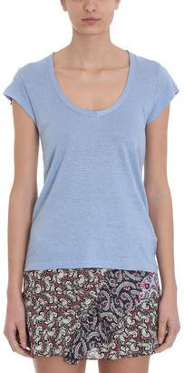 Etoile Isabel Marant Zankya T-shirt Light Blue Linen Cotton