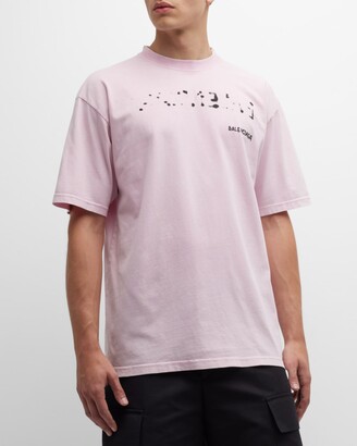 送料込+BALENCIAGA+Balenciaga Hand-drawn Tシャツ Balenciaga Men's Hand Drawn Balenciaga T Shirt Large Fit