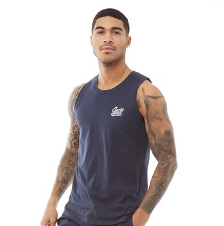 Jack and Jones Mens Anything Chest Tank Top Total Eclipse