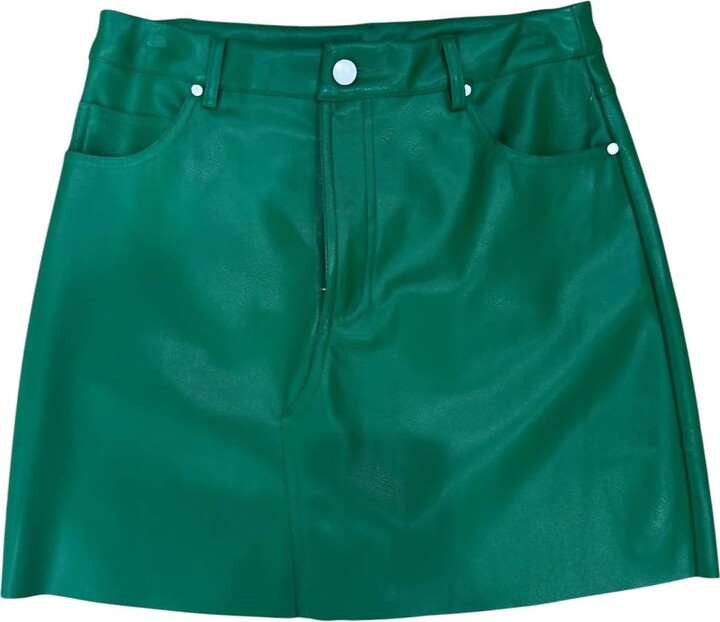 Fate Women's Cross Your Mind Leather Skirt In Green