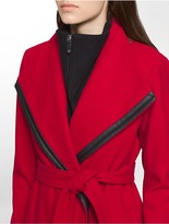 Thumbnail for your product : Calvin Klein Belted Shawl Collar Jacket