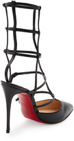 Thumbnail for your product : Christian Louboutin Kadreyana Caged 100mm Red Sole Pump, Black