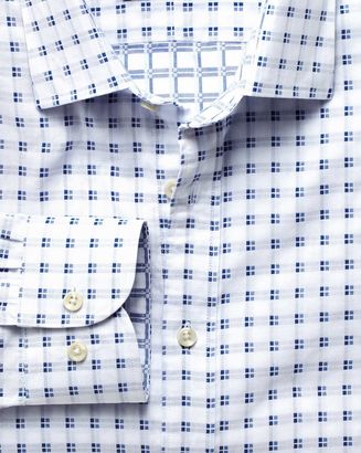 Charles Tyrwhitt Extra slim fit white and blue double faced shirt