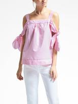 Thumbnail for your product : Banana Republic Cold-Shoulder Bow-Sleeve Cami Top