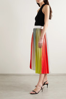 Thumbnail for your product : Alice + Olivia Arden Pleated Crepe Midi Skirt