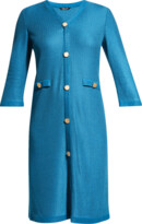 Thumbnail for your product : Misook Textured Button-Front Midi Knit Dress