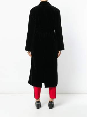 Alberta Ferretti oversized belted coat