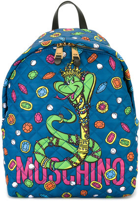 Moschino Zaino snake cartoon backpack - ShopStyle