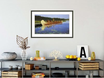 1000Museums Radisson and Groseilliers by Frederic Remington -Framed Giclee Print