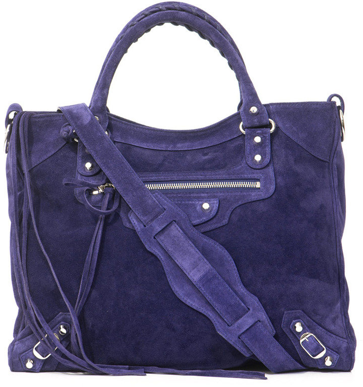 balenciaga suede velo bag