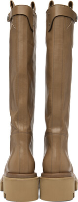 Rick Owens Taupe Pull On Bogun Boots