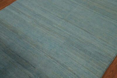 Hokku Designs Striped Blue Modern Gabbeh Oriental Rug 4x6
