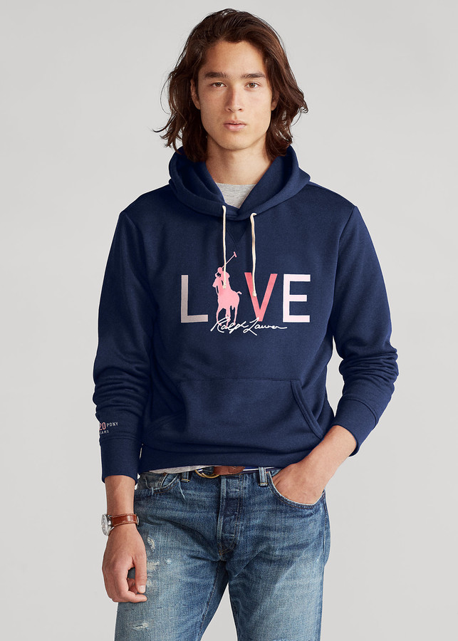 pink pony fleece hoodie ralph lauren
