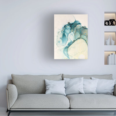 Highland Dunes Wrapped Canvas Wall Art - Amy Tieman 'Neptune’s Garden' Wall Art for Living Room, Bedroom, or Office Décor - 24x32