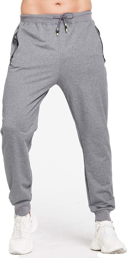 VANVENE Mens Joggers Lightweight Tracksuit Bottoms Open Hem Jogging  Trousers Comfortable with Zip Pockets Loose Sportswear Sports & Outdoors  umoonproductions.com