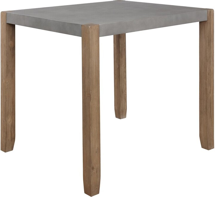 Alaterre Newport 36In Faux Concrete & Wood Counter Height Dining Table
