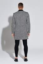 Thumbnail for your product : boohoo Premium Wool Mix Overcoat With Faux Suede Collar