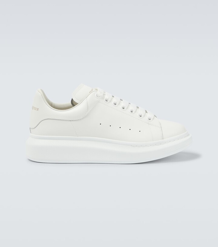 Alexander McQueen Oversized leather sneakers - ShopStyle