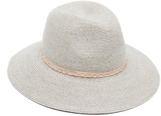 Eugenia Kim Courtney Light Grey Wide-Brim Fedora Straw Hat