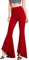 Thumbnail for your product : Yacun Women Flare Pants Slim Stretchy Bell Bottom Trousers L