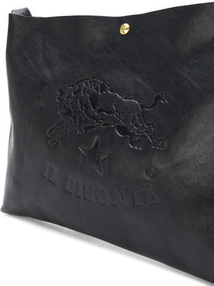 Il Bisonte embossed logo front shoulder bag