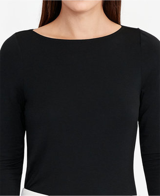 Lauren Ralph Lauren Cowl-Back Jersey Long-Sleeve T-Shirt