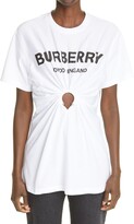 Thumbnail for your product : Burberry Virginia Oversize Cutout Logo Tee