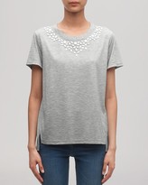 Thumbnail for your product : Whistles Tee - Embellished Neckline