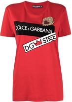 Thumbnail for your product : Dolce & Gabbana bead-embellished logo-print T-shirt