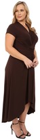 Thumbnail for your product : MICHAEL Michael Kors Size Cap Sleeve Maxi Wrap Dress