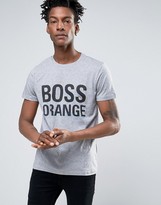 Thumbnail for your product : BOSS ORANGE by Hugo Boss Logo T-Shirt Slim Fit in Gray Marl
