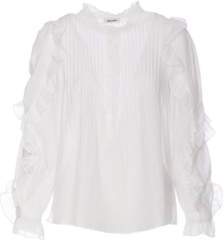 Zadig & Voltaire Ruffle Buttoned Shirt - ShopStyle Tops