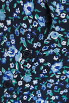 Thumbnail for your product : Claudie Pierlot Belted Floral-print Crepe Shirt Dress
