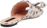 Thumbnail for your product : Rochas Flower-Embroidered Flat Slide Sandal