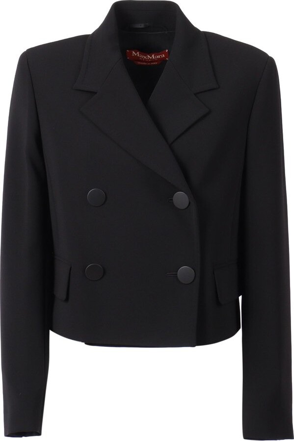Max Mara Studio Double-Breasted Long-Sleeved Jacket