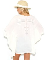 Thumbnail for your product : West Coast Wardrobe The Grace Embroidered Henley Top in Off White
