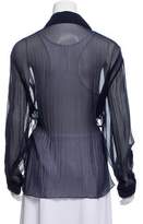Thumbnail for your product : Chloé Silk-Blend Long Sleeve Top
