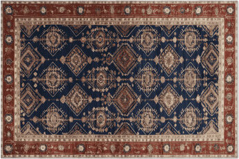 Corrigan Studio ArtDeco Purple Indoor and Outdoor Area Rug