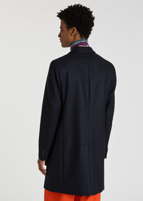 Paul Smith Dark Navy Wool-Blend Epsom Coat
