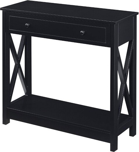 Breighton Home BreightonHomeOxford1DrawerEntrywayHallTablewithShelfinBlack
