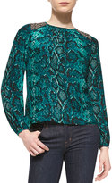 Thumbnail for your product : Alice & Trixie Eileen Beaded-Shoulder Silk Top