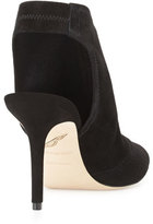 Thumbnail for your product : Brian Atwood Elliana Suede Peep-Toe Sandal, Black