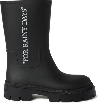 OFF-WHITE 'Tonal spring' ankle boots オフホワイト ブーツ Off-White Tonal Spring 110mm Boots | Black | FARFETCH