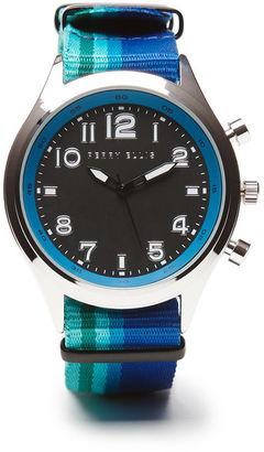 Perry Ellis Multi Color Fabric Strap Watch