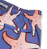 Thumbnail for your product : Vilebrequin Mahina Mid-Length Printed Swim Shorts - Men - Navy