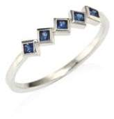 Thumbnail for your product : Margo Blue Sapphire & 18K White Gold Ring