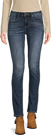 Marley Mid Rise Straight Skinny Leg Jeans
