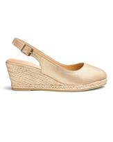 Thumbnail for your product : Jd Williams Slingback Wedge Espadrilles EEE Fit