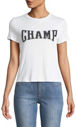 Alice + Olivia Cicely Classic CHAMP Graphic Print Tee